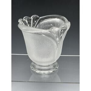 KIG Indonesia‎ Frosted Glass Tulip Votive Candle Holder Vase 3.5"